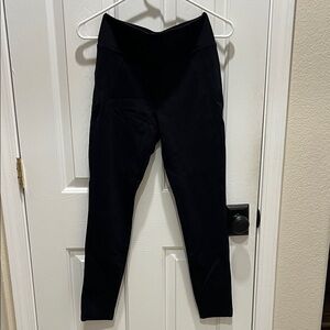 Athleta Black Ponte Pant. Zippers at the Ankle.